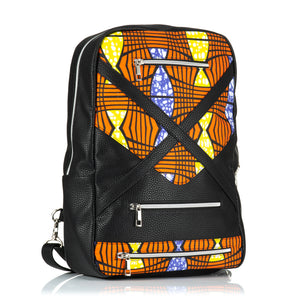 Orange Patterned backpack