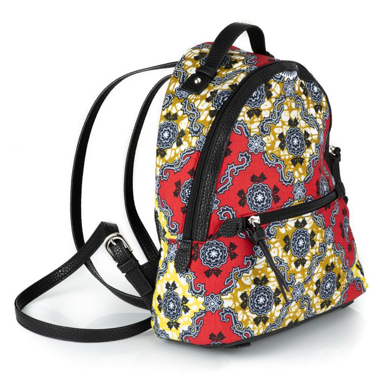 Yellow floral backpack